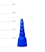 All Black Extra Lange Anaal Dildo 34cm Met Geribbelde Textuur In Zwart, Rood & Blauw
