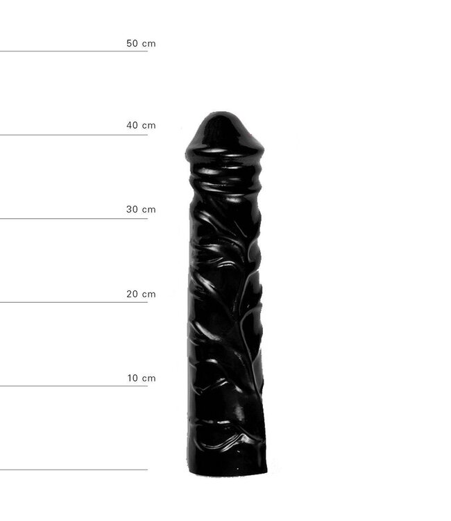 All Black Realistic 33 cm All Black Dildo - Large, Veined, Intense Pleasure