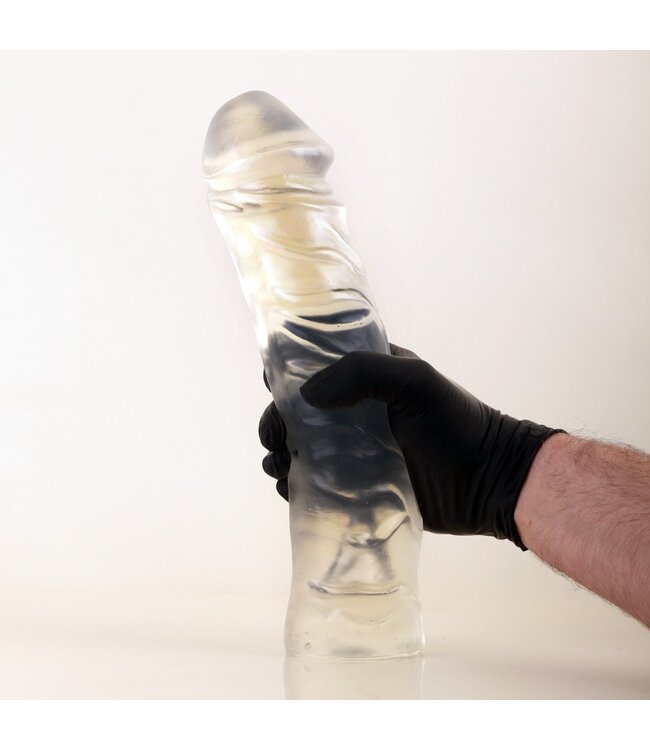 All Black Realistic 33 cm All Black Dildo - Large, Veined, Intense Pleasure