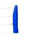 All Black Gerippter Anal-Dildo 35 cm – Intensiv stimulierend in Schwarz, Rot und Blau