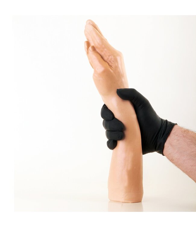 All Black Ergonomische Fisting Plug 37x7 cm Met Hygiënische Transparante Hoes