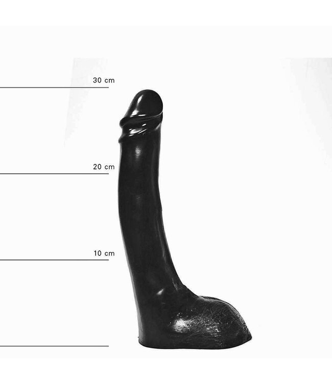 All Black Flexibler 32 cm Dildo in Schwarz, Rot und Blau | Wasserdicht & realistisch