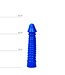 All Black All Black Geribbelde Dildo 26 cm Met Driehoekige Top Zwart Rood Blauw