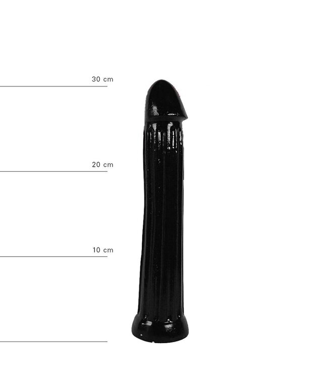 All Black All Black 31 cm Realistic Anal Dildo - Thick, Easy to Clean