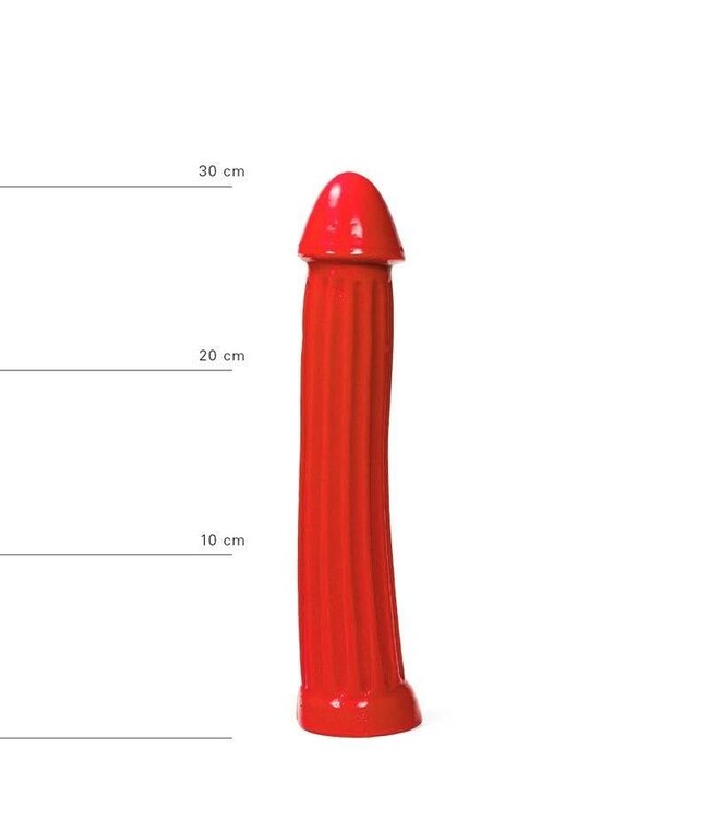 All Black All Black Realistische Anaal Dildo 31 cm Met Diepe Groeven En Eikel