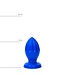 All Black Grooved Butt Plug 12cm - Black, Red, Blue, 5cm Diameter, Protective Cover