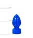 All Black Handgranaat Buttplug 15 cm Met Beschermhoes Zwart Rood Blauw