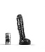 All Black Dildo 30 cm Met Dikke Aderschacht – Zwart, Rood & Blauw, Ø 5,7 cm