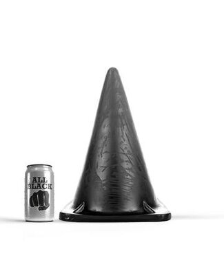 All Black Giant Cone-Shaped Butt Plug 27x18 cm | XXL Anal Toy in Black, Red, Blue