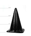 All Black Großer kegelförmiger Dildo 31,5 cm | Schwarz, Rot & Blau für Intensives Vergnügen