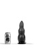 All Black Ribbelige Buttplug 23 cm Met Platte Onderzijde – Zwart, Rood, Blauw