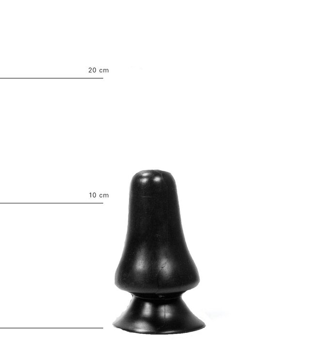 All Black Butt Plug 12 cm Breed Glad Waterproof Zwart Rood Blauw Flexibel PVC