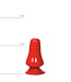 All Black Wasserdichter Buttplug 12 cm – Glatt, breit, flexibel in Schwarz, Rot, Blau