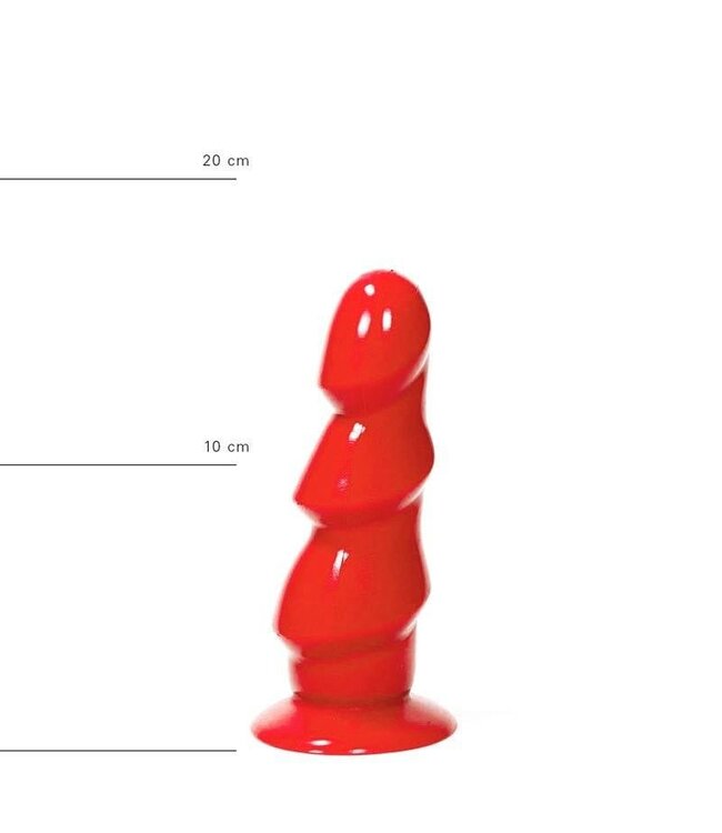 All Black Intensiver Dreifach Butt Plug 17 cm – Schwarz, Rot & Blau mit Rillen