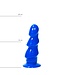 All Black All Black Drievoudige Ribbelige Anale Dildo 17 cm - Zwart, Rood & Blauw