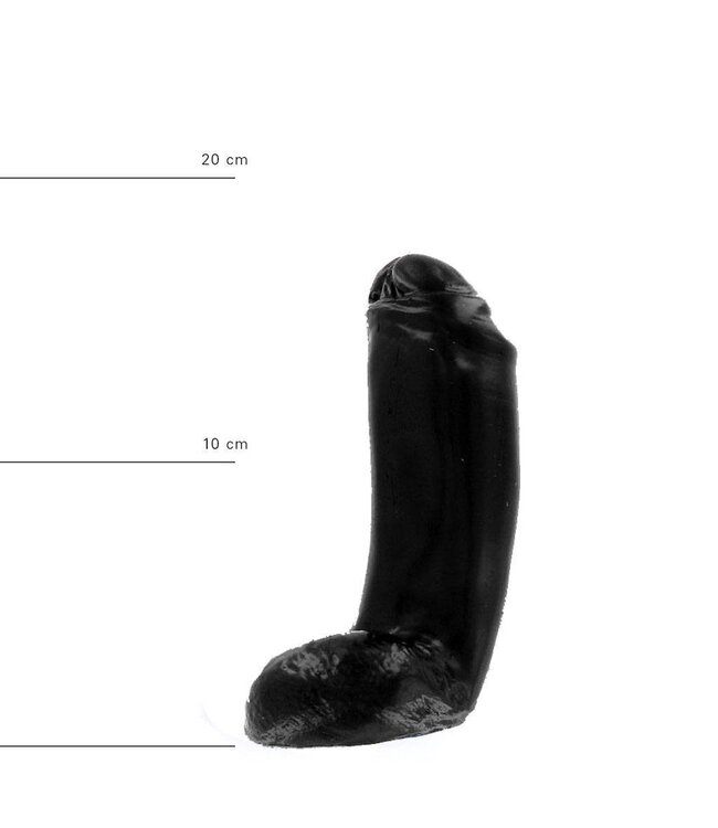 All Black Realistic 18 cm Dildo - Available in Black, Red & Blue Options