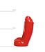 All Black Realistische Dildo 18cm Met Eikel En Ballen - Zwart, Rood & Blauw