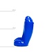 All Black Realistische Dildo 18cm Met Eikel En Ballen - Zwart, Rood & Blauw