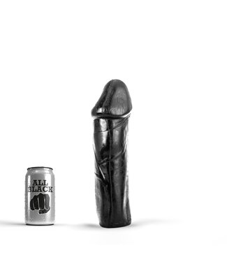 All Black Flexibele Realistische Anaal Dildo 28 cm - Zwart, Rood & Blauw, All Black