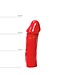 All Black Flexibele Realistische Anaal Dildo 28 cm - Zwart, Rood & Blauw, All Black