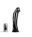 All Black Dildo 37 cm Stevig Model Met 7 cm Diameter In Zwart, Rood & Blauw