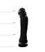 All Black Vielfarbiger Dildo 37 cm – Fest, für analen und vaginalen Genuss