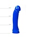 All Black 37 cm Firm Dildo – Black, Red & Blue, 7 cm Diameter for Dual Use