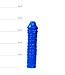 All Black Großer Dildo 38 cm mit Rillen – Intensiver Genuss in Schwarz, Rot & Blau