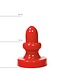 All Black All Black Buttplug 17 cm Met Brede Middenstuk In Zwart, Rood & Blauw