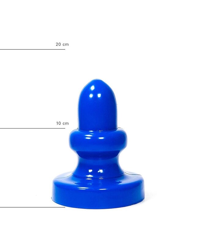All Black All Black Buttplug 17 cm Met Brede Middenstuk In Zwart, Rood & Blauw