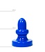 All Black All Black Buttplug 17 cm Met Brede Middenstuk In Zwart, Rood & Blauw