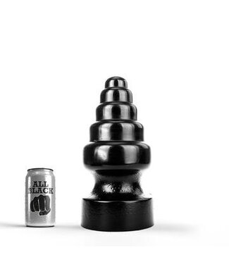 All Black Advanced 4-Layer 27cm Buttplug Met 3 Kleuropties En Maximale Diameter 13,5cm