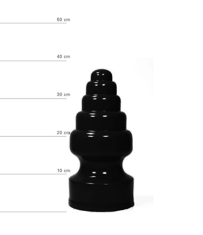 All Black Advanced 4-Layer 27cm Buttplug Met 3 Kleuropties En Maximale Diameter 13,5cm