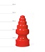 All Black Variabler Buttplug 27 cm – 4 Schichten in Schwarz, Rot und Blau