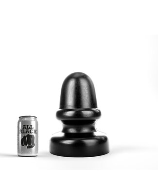 All Black Giant 23 cm Butt Plug - Classic Design in Black, Red & Blue, XXL