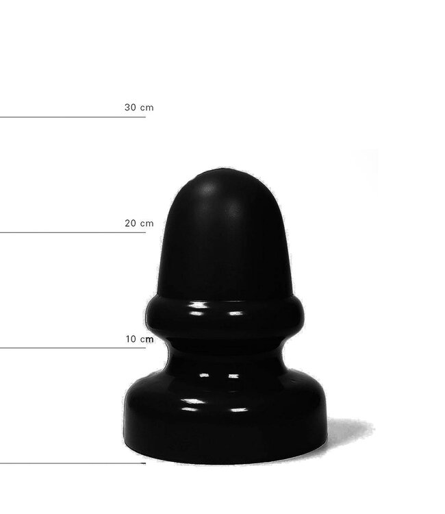 All Black XXL Buttplug 23 cm Met Zwarte, Rode En Blauwe Kleuren – PVC