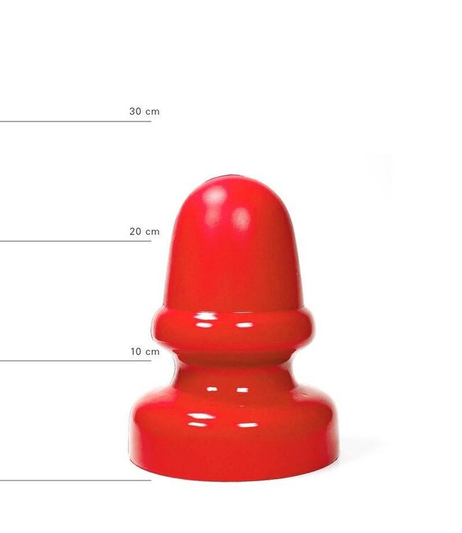 All Black XXL Buttplug 23 cm Met Zwarte, Rode En Blauwe Kleuren – PVC