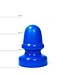 All Black Giant 23 cm Butt Plug - Classic Design in Black, Red & Blue, XXL