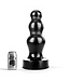 All Black Giant Triple Buttplug 38 cm Met Variabele Diameter In Zwart, Rood, Blauw