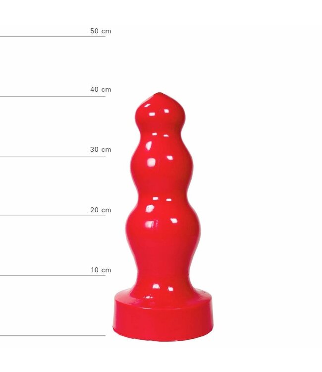 All Black Giant Triple Buttplug 38 cm Met Variabele Diameter In Zwart, Rood, Blauw