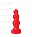 All Black Giant Triple Butt Plug 38 cm - Black, Red & Blue for Ultimate Pleasure