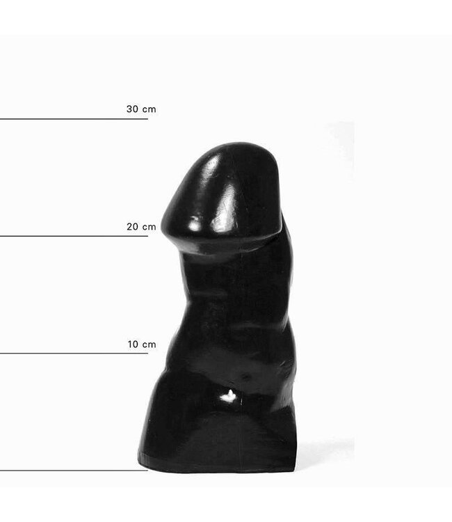 All Black Riesiger All Black Dildo 25 cm – Fest, geäderter Schaft, 9,5 cm Durchmesser
