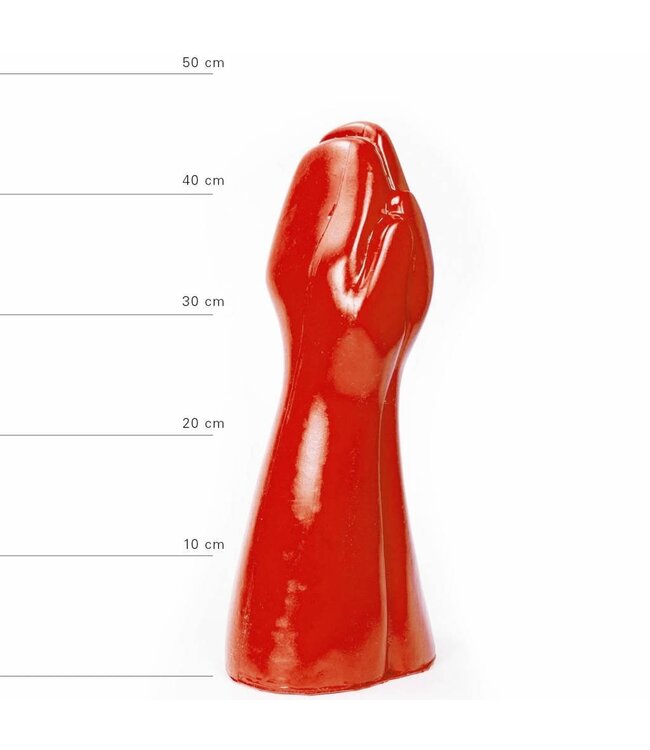 All Black Gigantischer Fisting-Dildo 32x16,5 cm – Realistisch in Schwarz, Rot, Blau