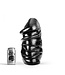 All Black 32 cm Dildo Zonder Balzak – Stevig Met 16,5 cm Diameter, Zwart/Rood/Blauw