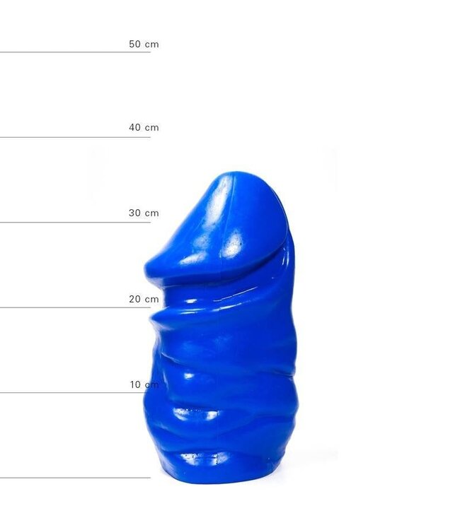 All Black 32 cm Dildo Zonder Balzak – Stevig Met 16,5 cm Diameter, Zwart/Rood/Blauw