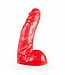 All Black Classic 21 cm Dildo - Black, Red & Blue for Ultimate Pleasure
