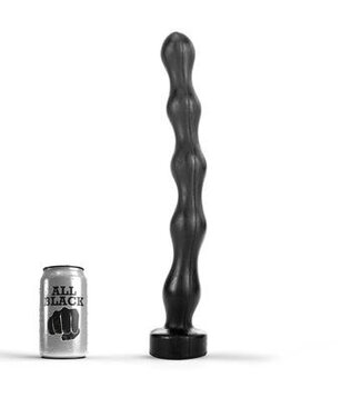 All Black Vielseitige Analkugeln 41,5 cm - Schwarz, Rot & Blau für intensives Vergnügen