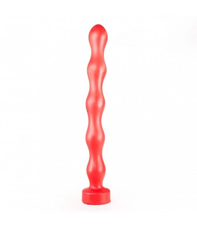 All Black Anale Kralen Set 41,5 cm Met Variërende Diameter Zwart, Rood & Blauw