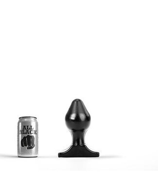 All Black Soft & Flexible 16cm Butt Plug - Available in Black, Red, Blue