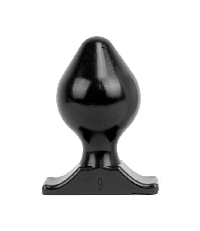 All Black Soft 17 cm Butt Plug - Black, Red & Blue, Ø 8.8 cm, Easy to Clean